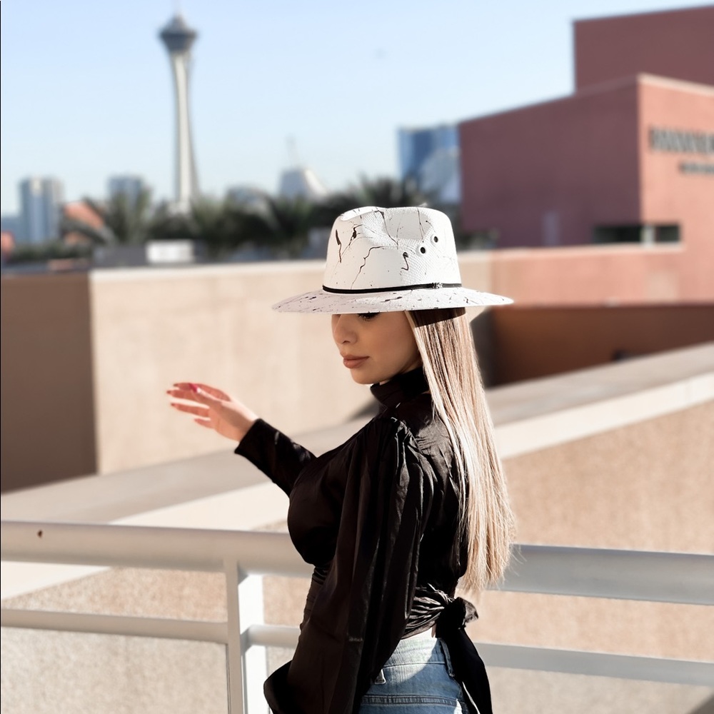 Custom hand painted hat